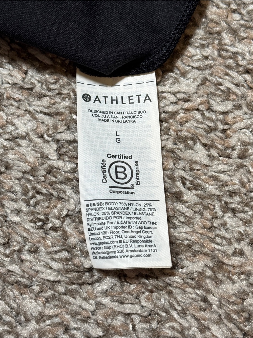 NWOT Athleta Transcend V-Neck Crop Sports Bra - Picture 4 of 9